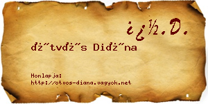 Ötvös Diána névjegykártya